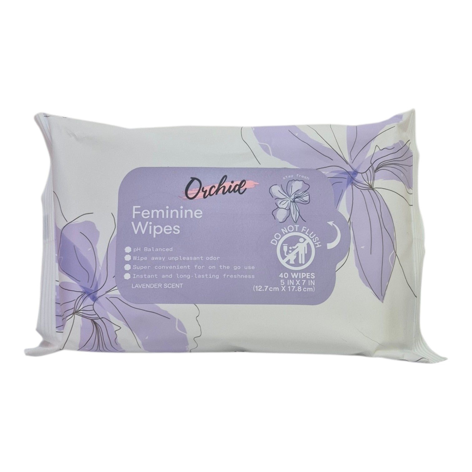 Orchid Feminine Wipes - Lavender