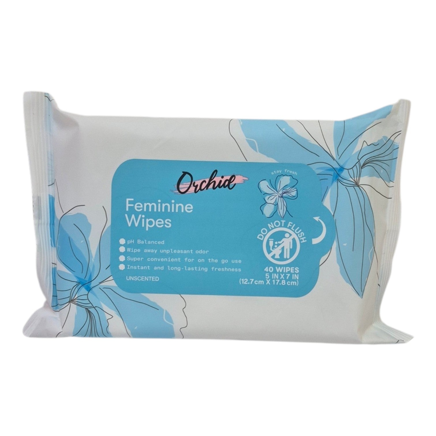 Orchid Feminine Wipes - Unscented