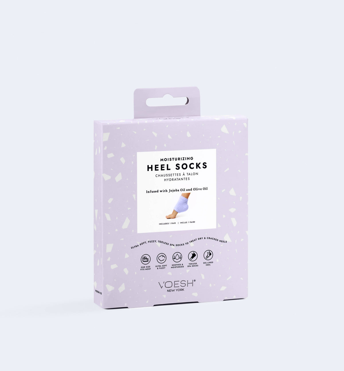Moisturizing Heel Socks Retail - Purple