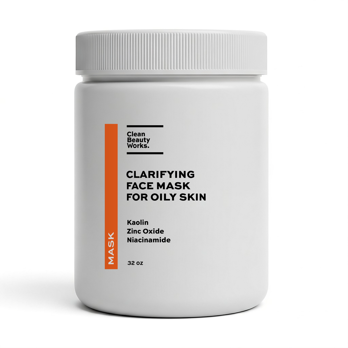 CLEAN BEAUTY | Clarifying Face Mask - Oily Skin, Niacinamide & Kaolin
