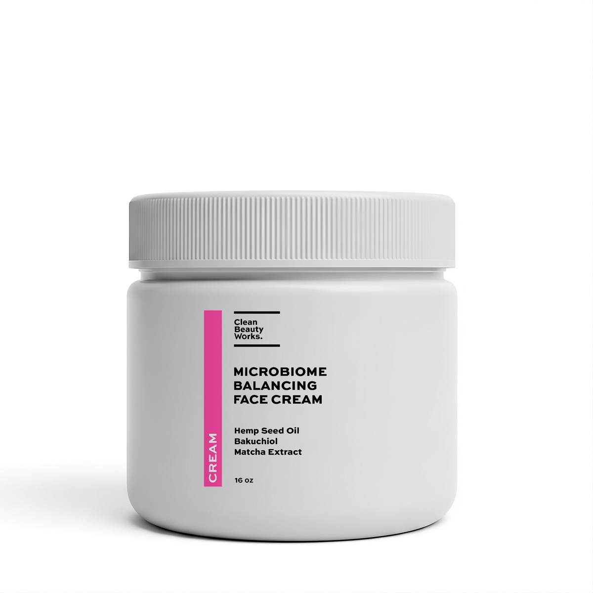 CLEAN BEAUTY | Microbiome Balancing Face Cream, Bakuchiol & Matcha Extract 16 oz