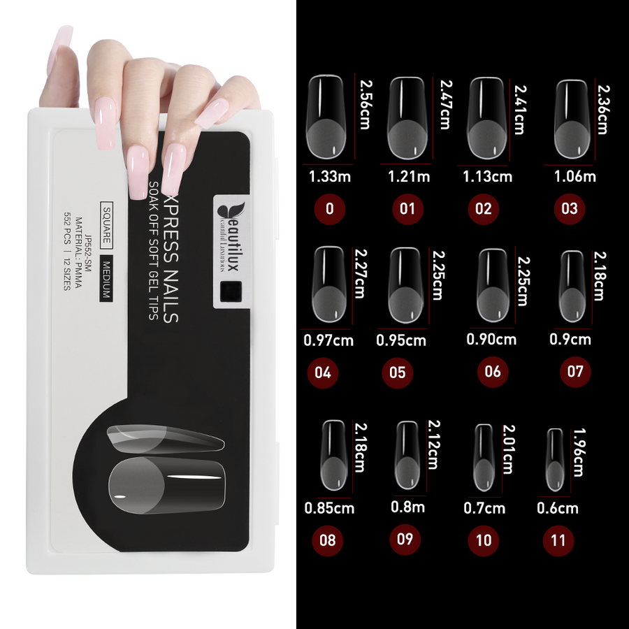 Beautilux Express Nails Extensions | Almond + Square