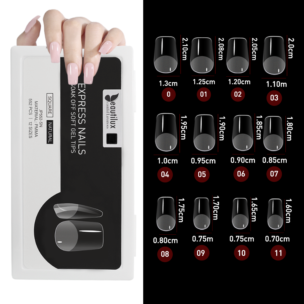 Beautilux Express Nails Extensions | Almond + Square