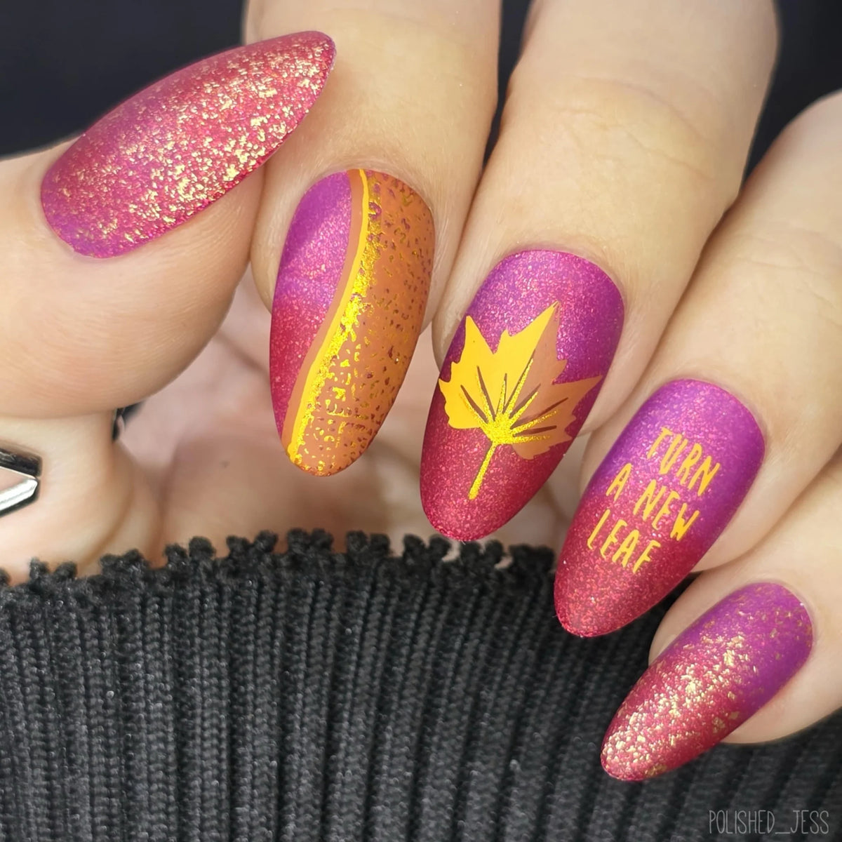 Clear Jelly | Forever Autumn (CjS-86) Etched Nail Art Stamping Plate