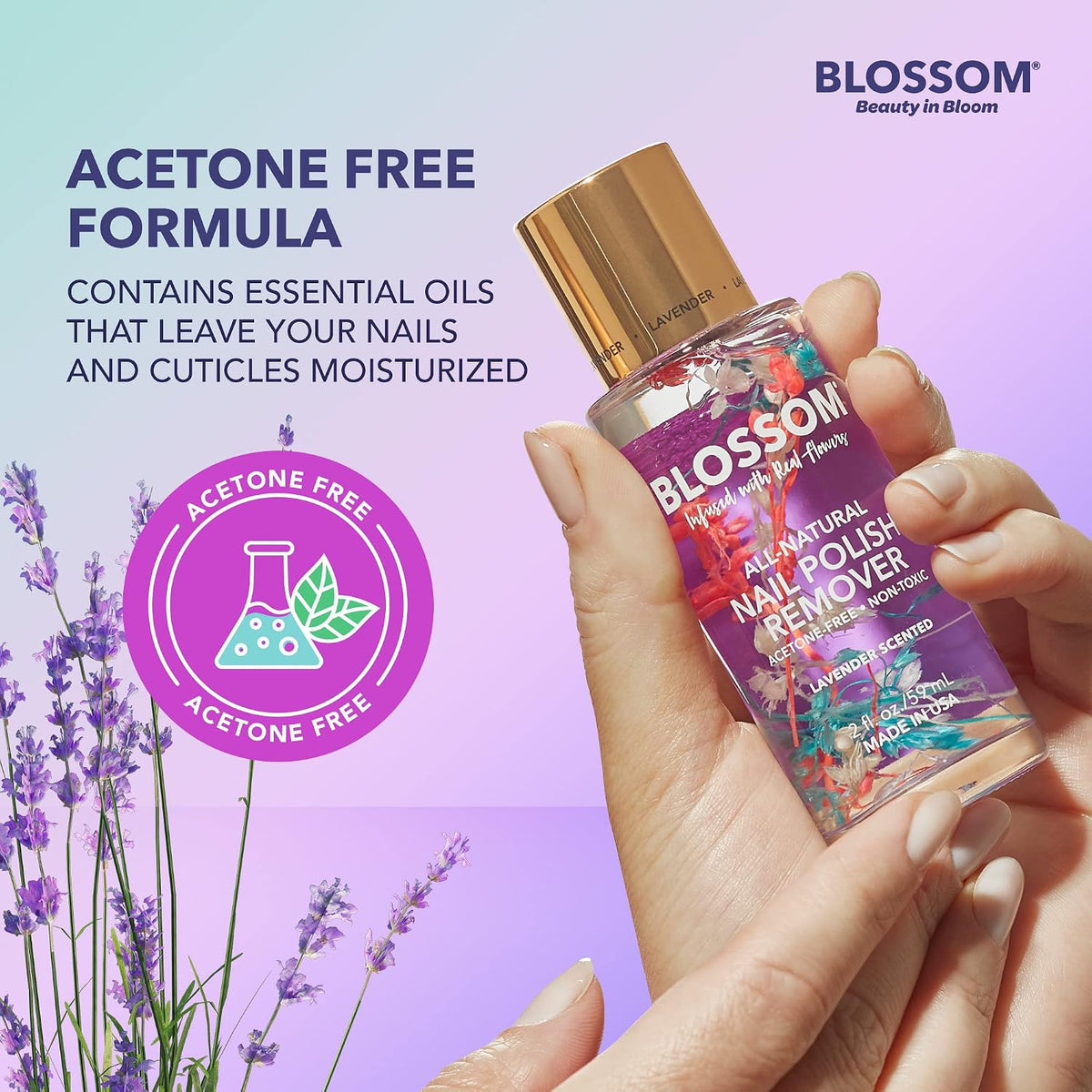 BLOSSOM | Lavender Nail Polish Remover