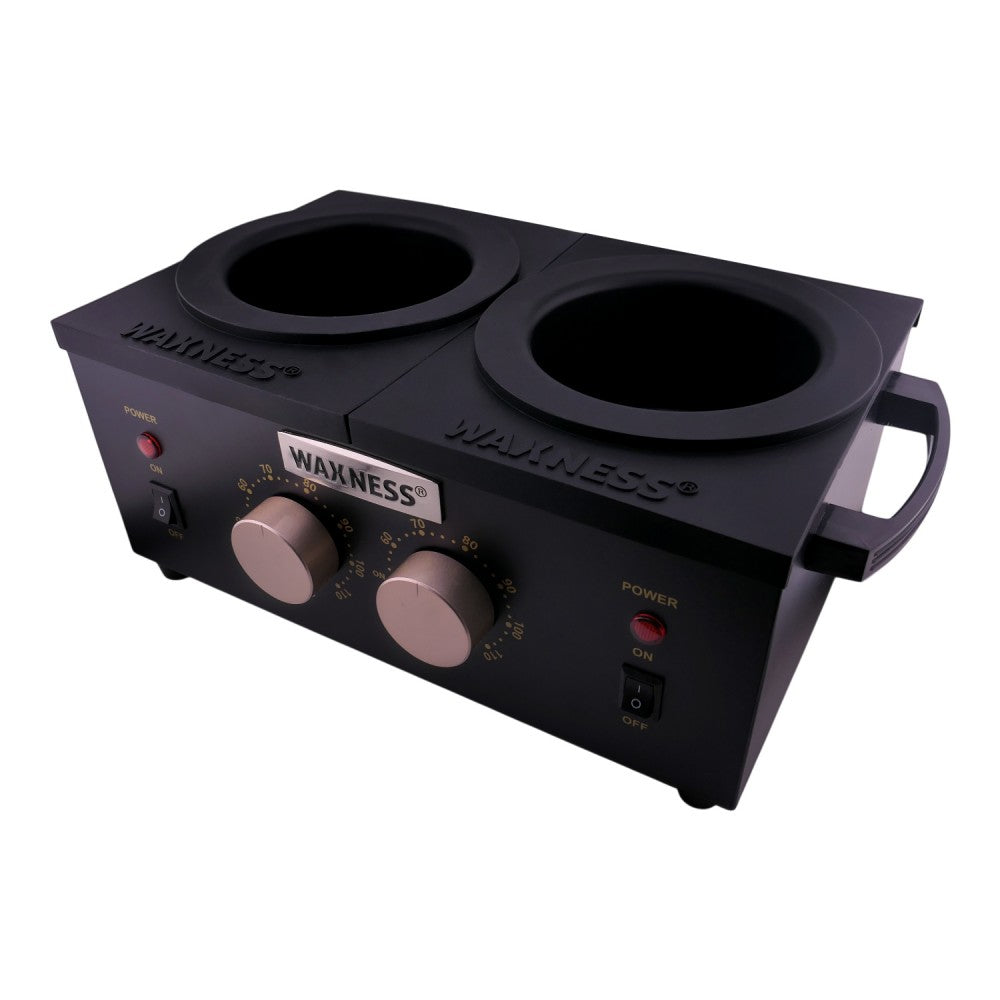 PROFESSIONAL DOUBLE WAX HEATER WN-5002 E BLACK ELITE SERIES 2 X 1 LB