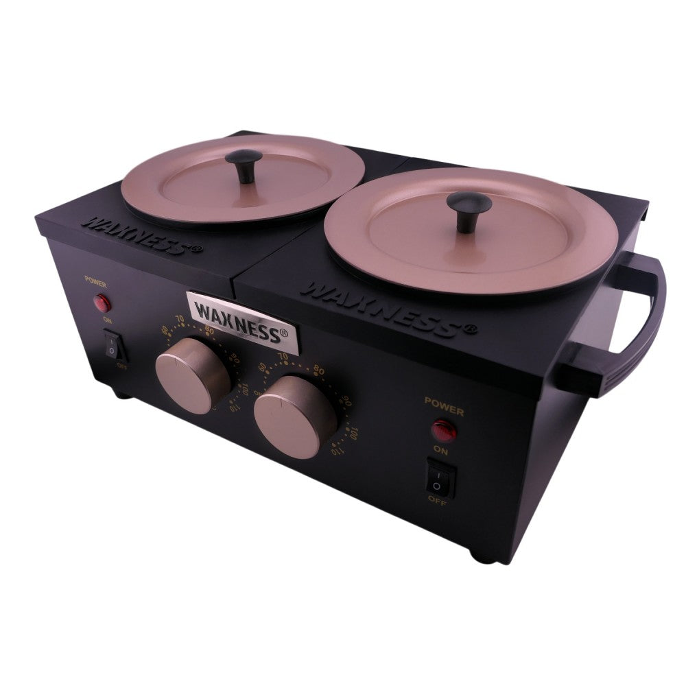 PROFESSIONAL DOUBLE WAX HEATER WN-5002 E BLACK ELITE SERIES 2 X 1 LB
