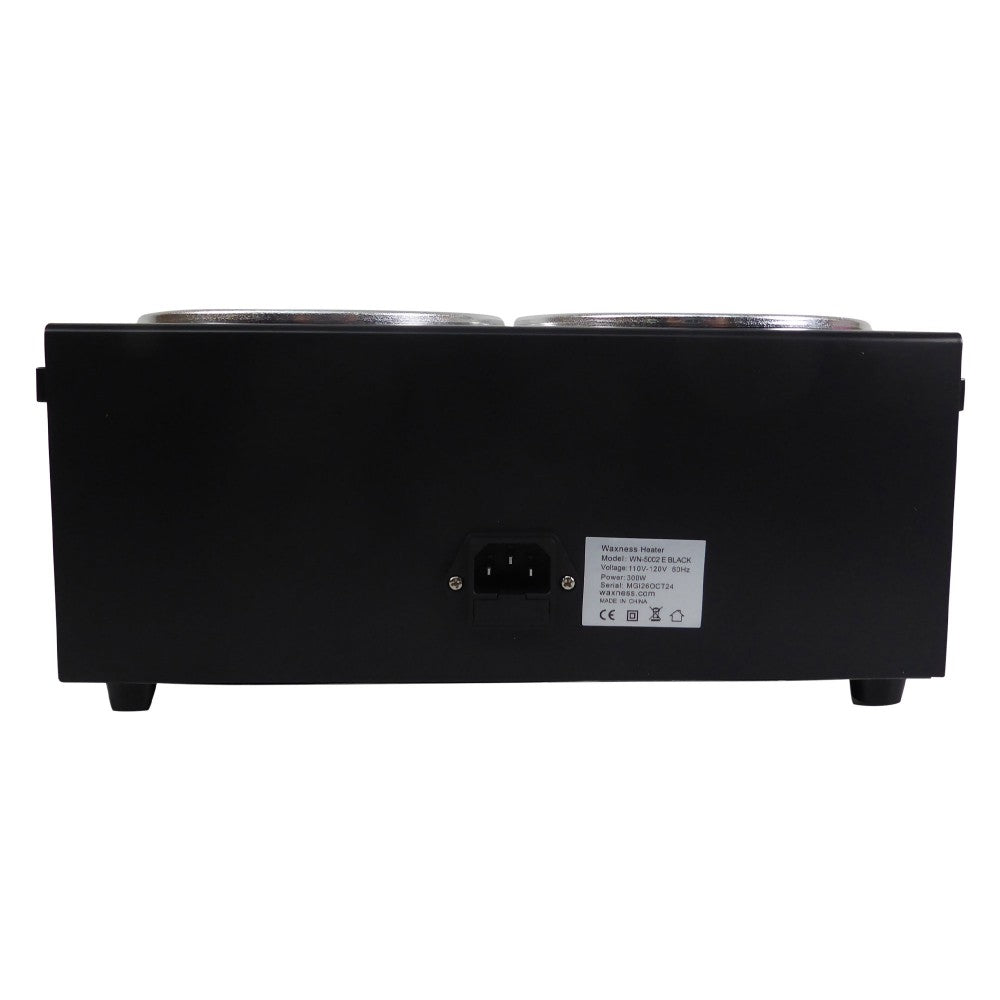 PROFESSIONAL DOUBLE WAX HEATER WN-5002 E BLACK ELITE SERIES 2 X 1 LB