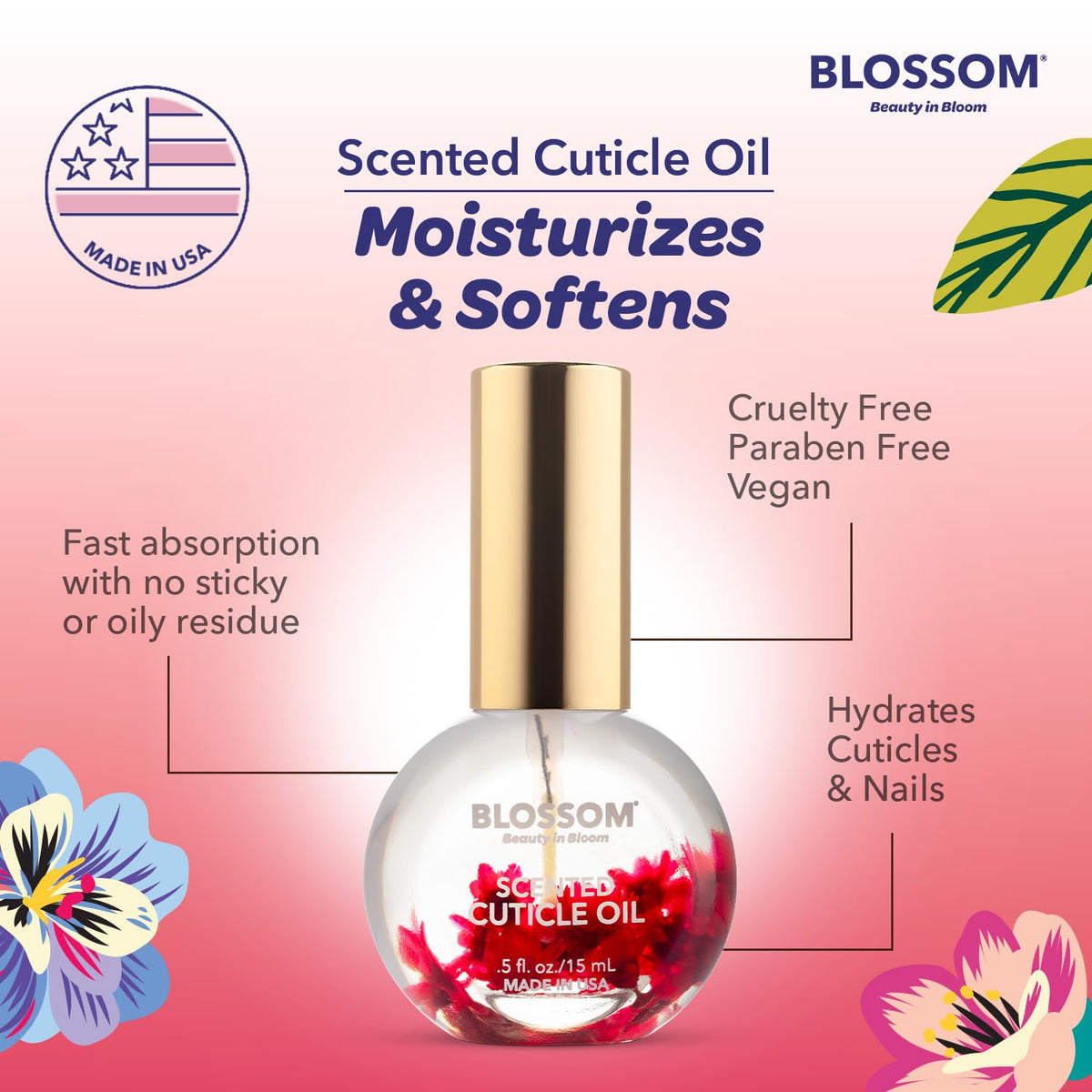 BLOSSOM Cuticle Oil | Raspberry