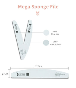 Beautilux Nail Files | Sponge File 5pc packs